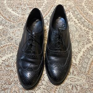 Florsheim Imperial Vintage Black Leather Wingtip Dress Shoes